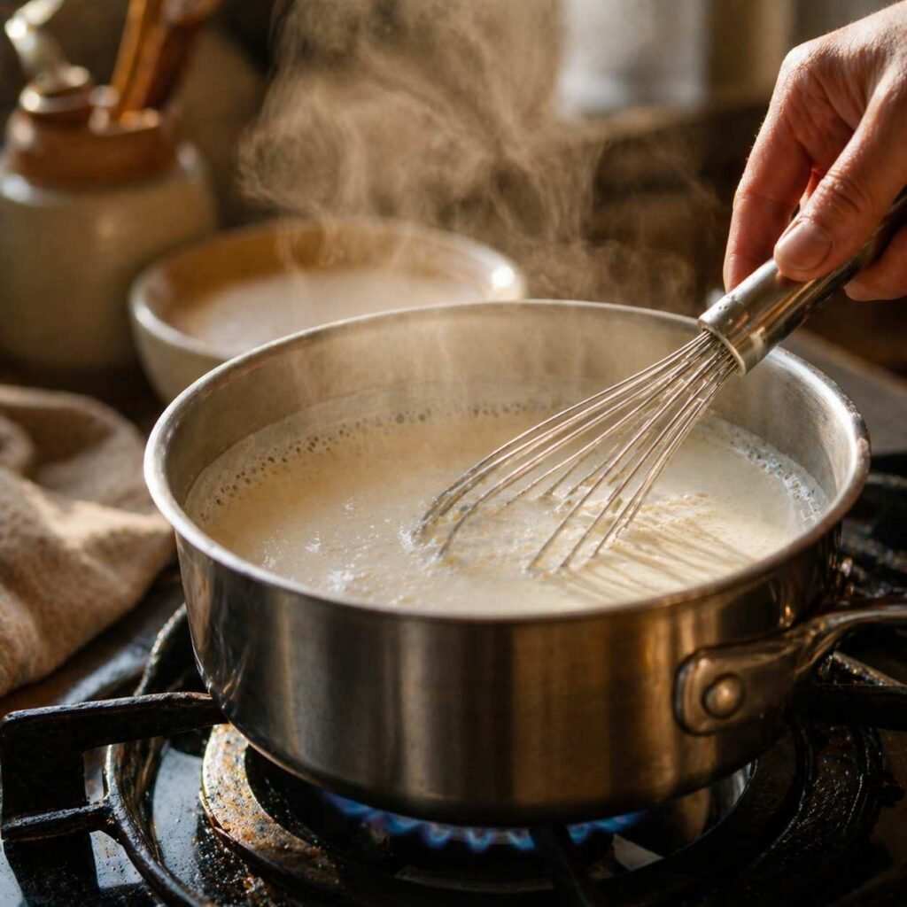 Whisking cream