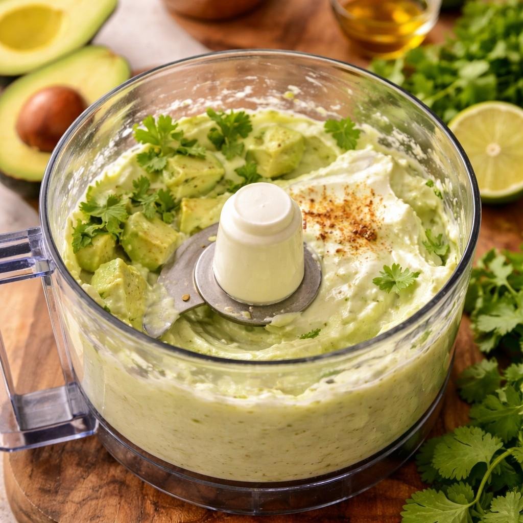 avocado yogurt dip preparation