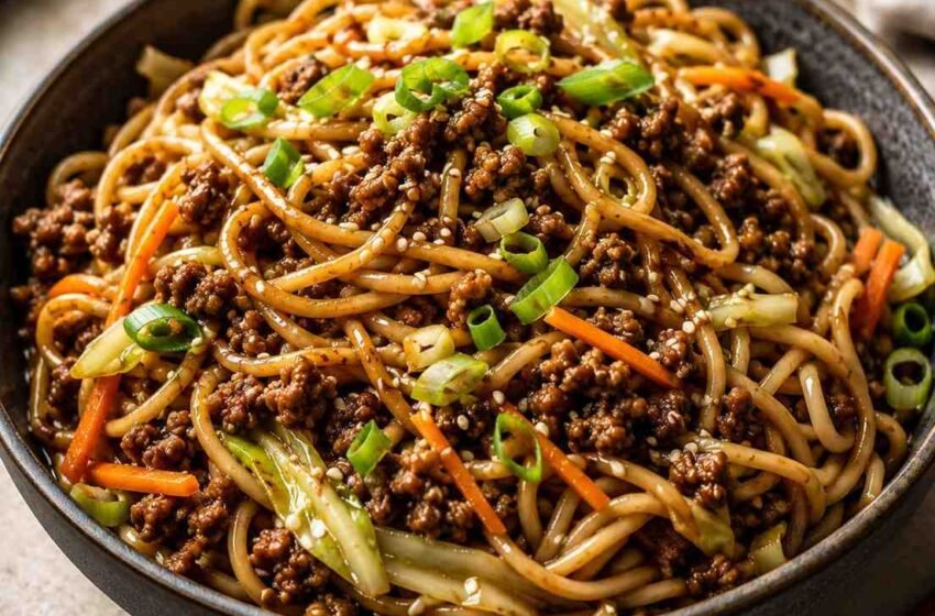 Asian Ground Beef Noodles