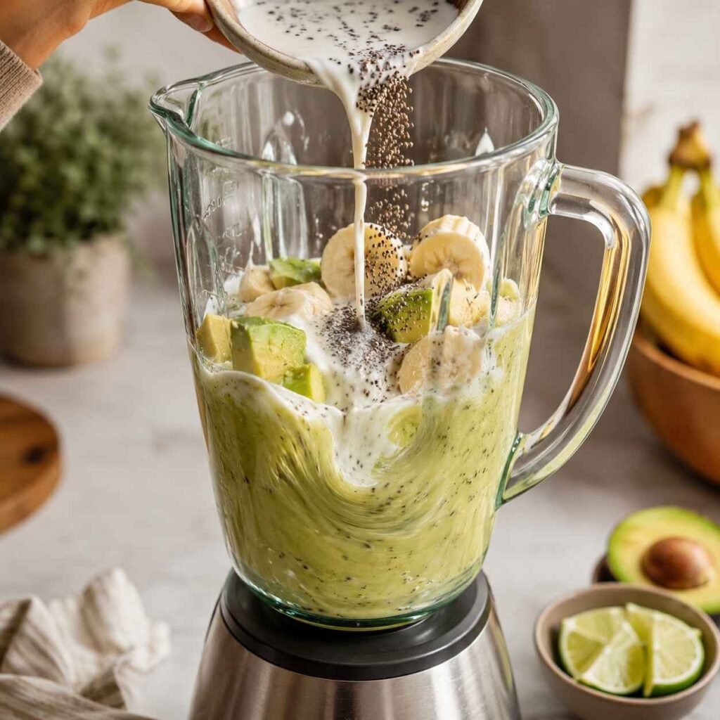 Avocado Banana Smoothie blend