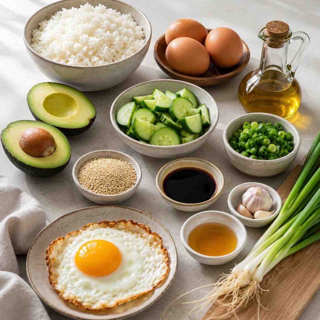 Avocado Rice Bowl ingredients