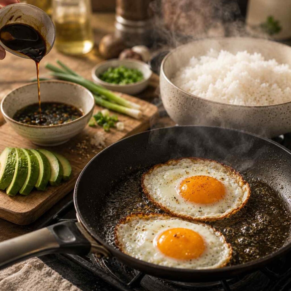Avocado Rice Bowl prep
