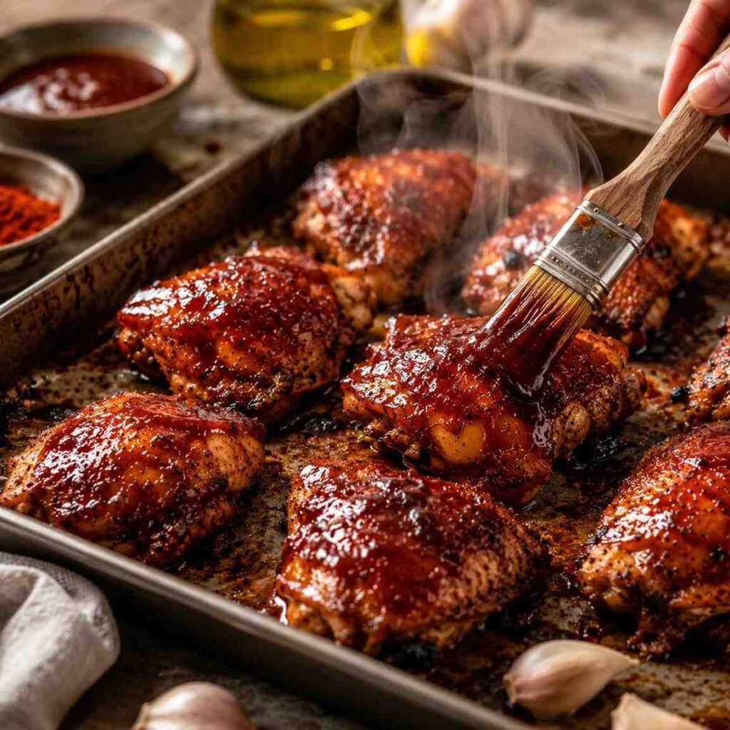 BBQ Chicken Thighs prep