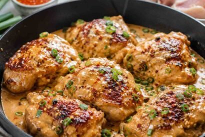 Thumbnail for Easy Bang Bang Chicken Thighs Recipe