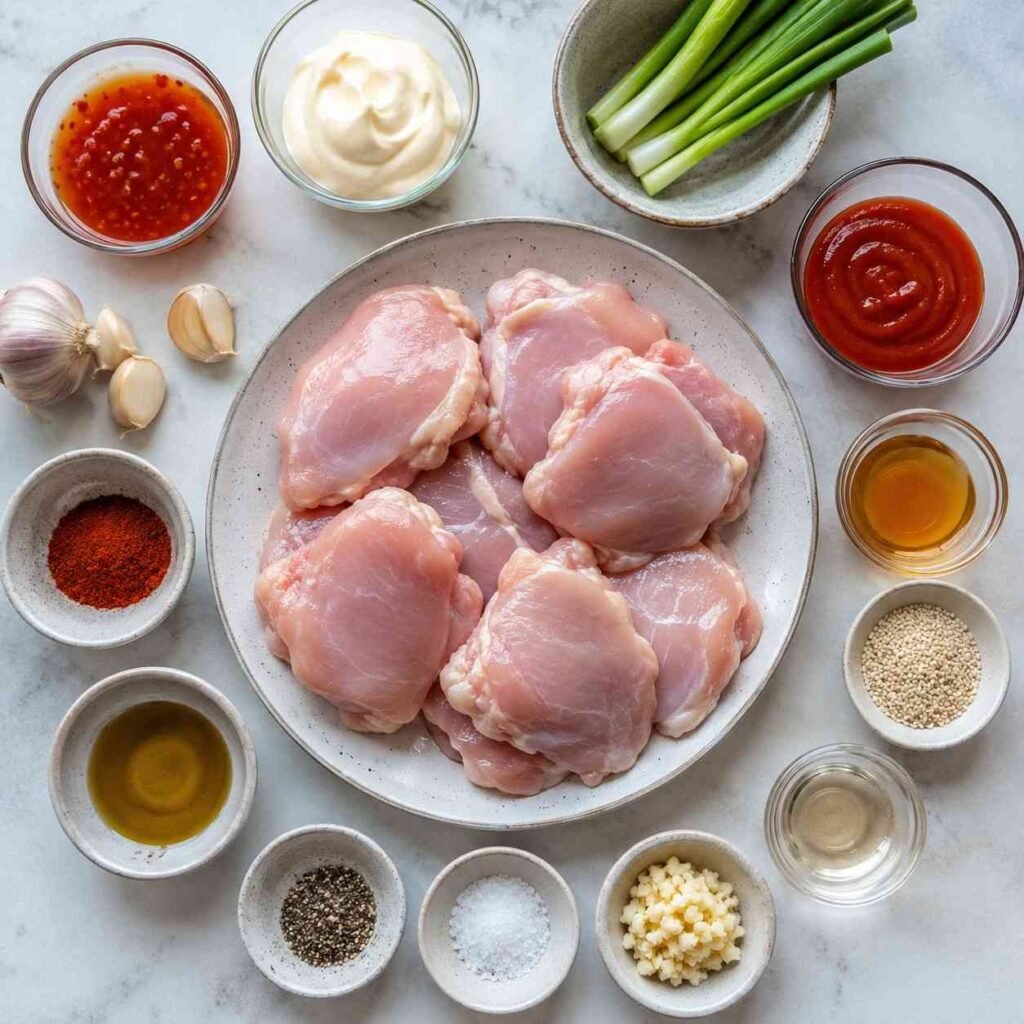 Bang Bang Chicken Thighs ingredients