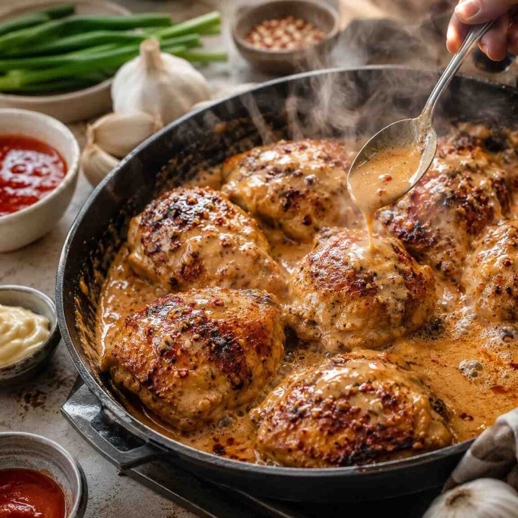 Bang Bang Chicken Thighs prep