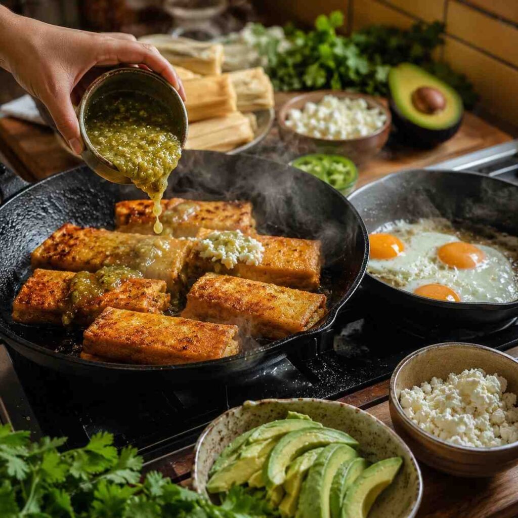 Breakfast Tamales prep