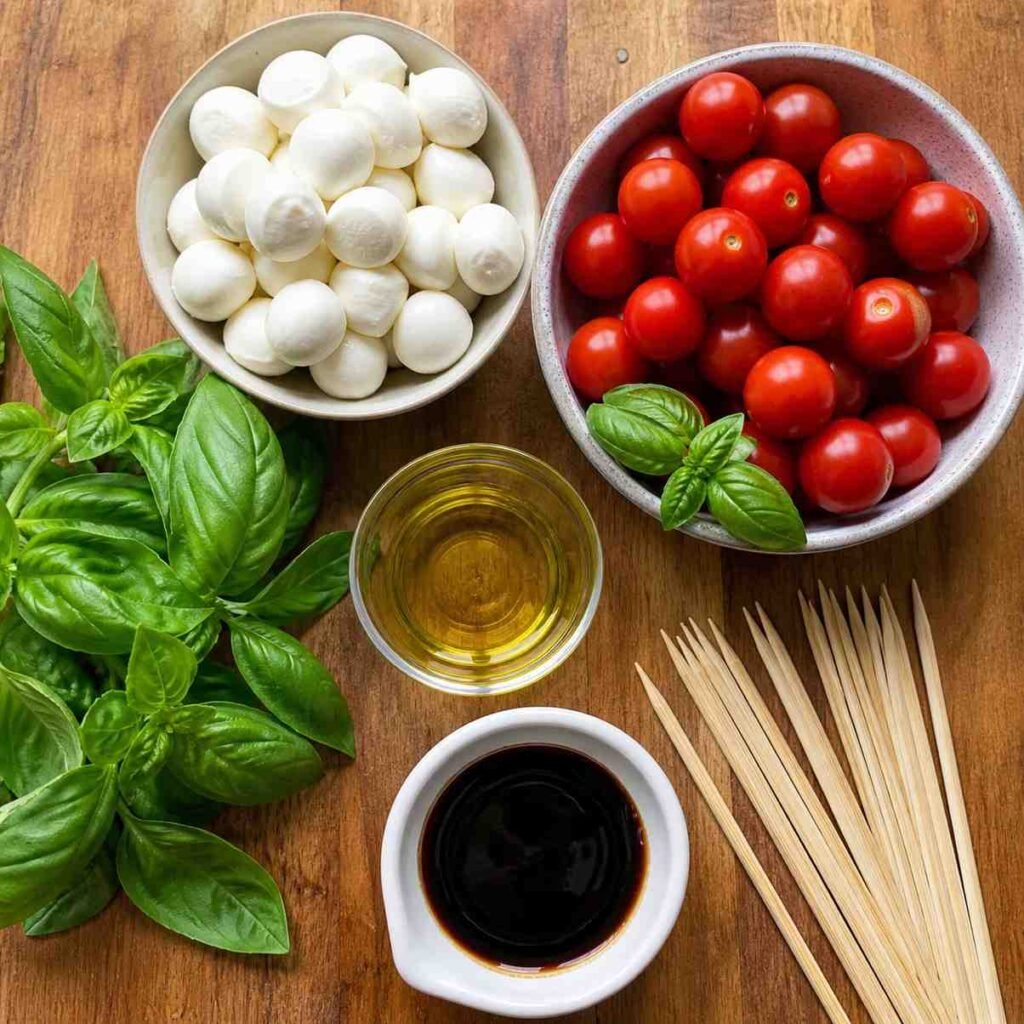 Caprese Salad Skewers ingredients