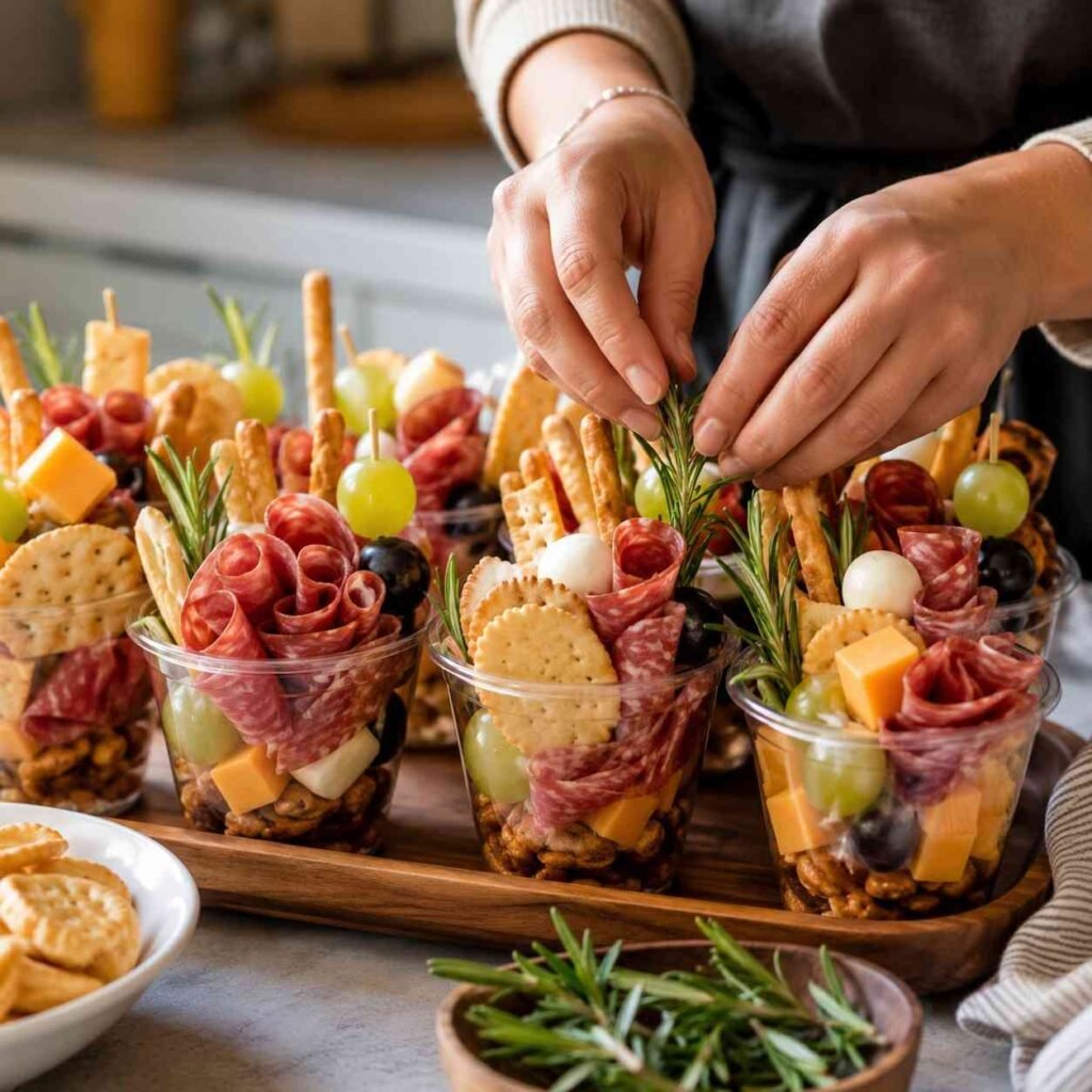 Charcuterie Cups prep