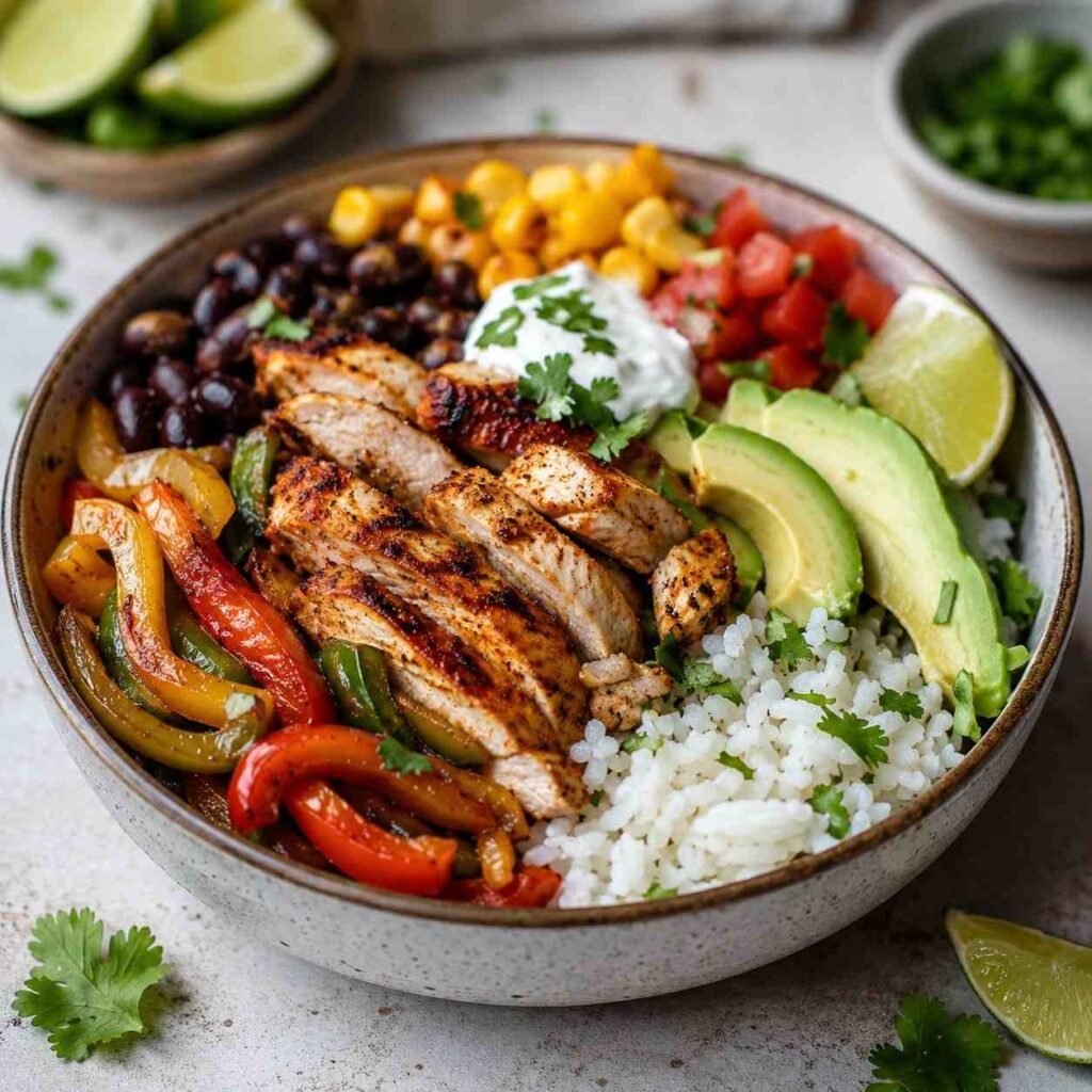 Chicken Fajita Rice Bowls