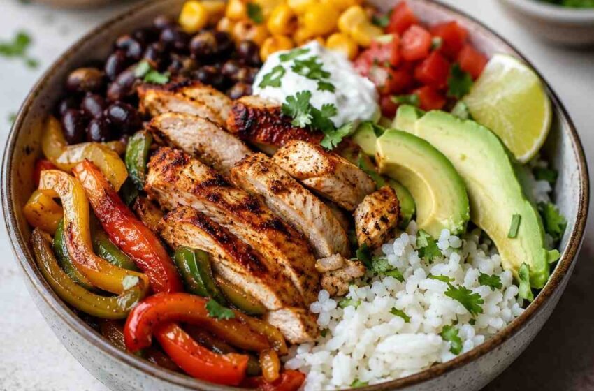 Chicken Fajita Rice Bowls