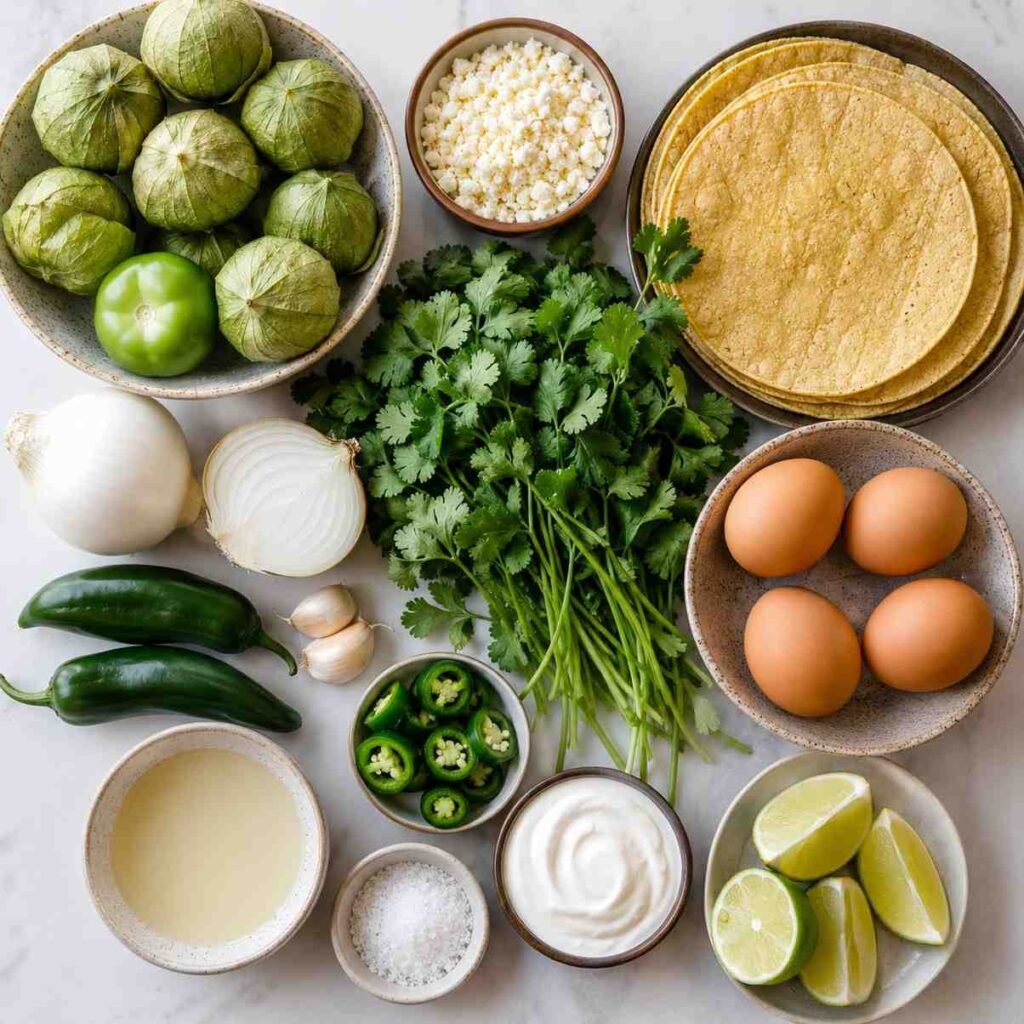 Chilaquiles Verdes ingredients