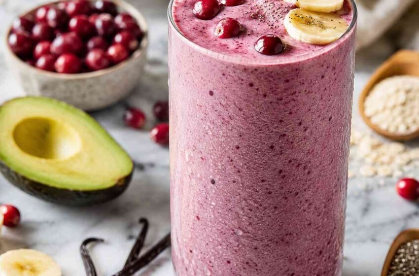 Cranberry Vanilla Protein Smoothie