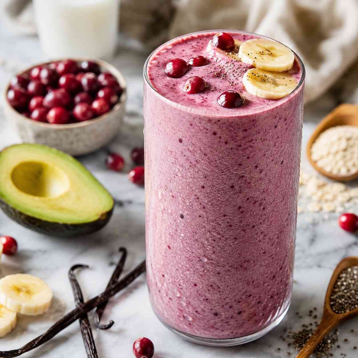Cranberry Vanilla Protein Smoothie
