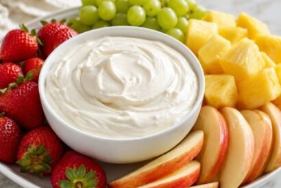 Thumbnail for Creamy 3 Ingredient Cream Cheese Fruit Dip