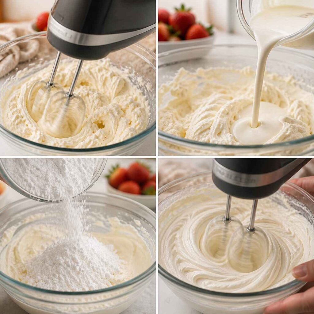 Cream Cheese Fruit Dip prep