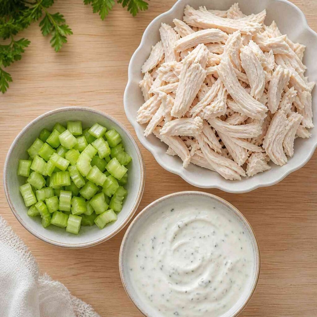 Creamy Chicken Salad ingredients