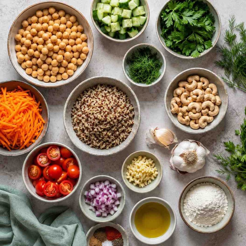 Crispy Falafel Bowls ingredients