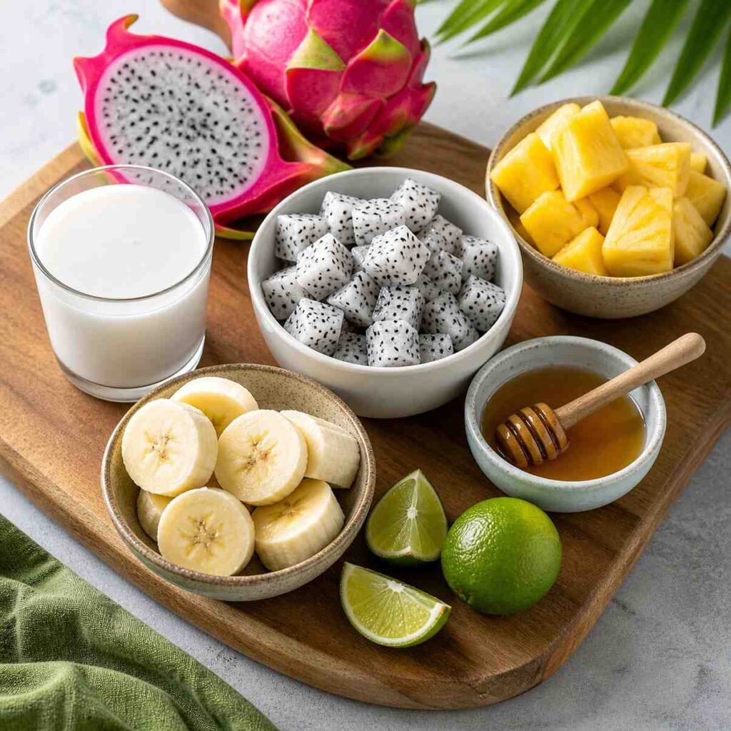 Dragon Fruit Smoothie ingredients