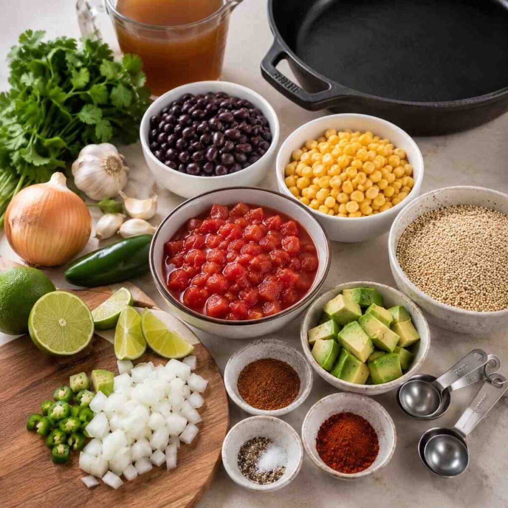 Easy Skillet Mexican Quinoa ingredients