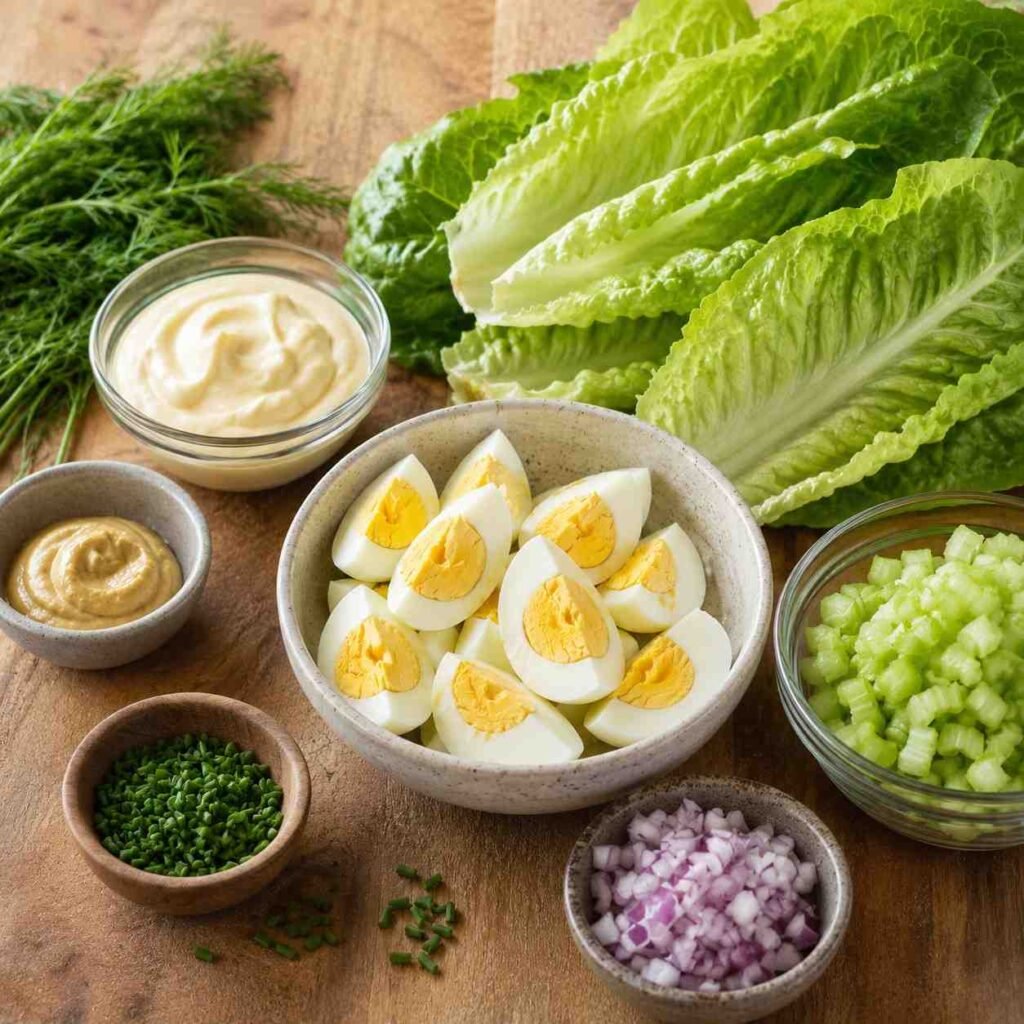Egg Salad Lettuce Wraps ingredients