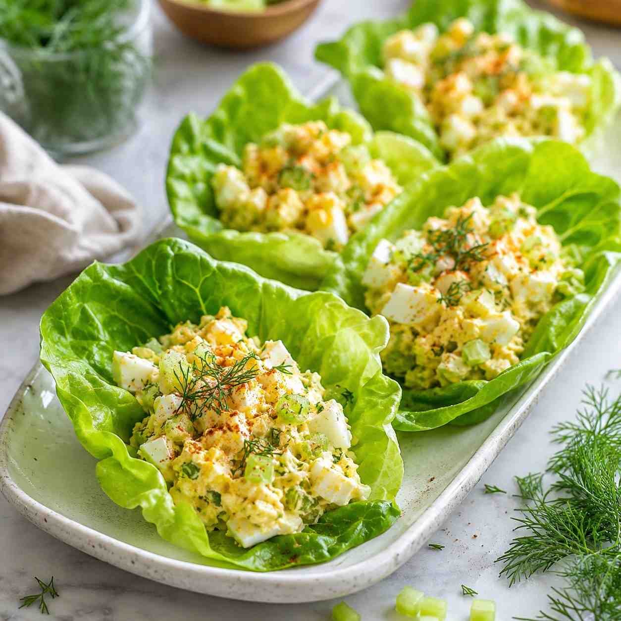 Egg Salad Lettuce Wraps