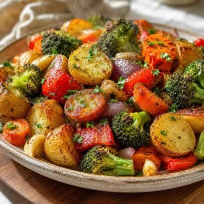 Garlic Herb Roasted Potatoes and Vegetables