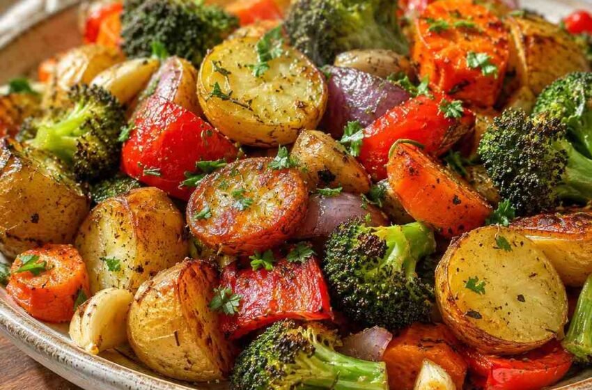 Garlic Herb Roasted Potatoes and Vegetables