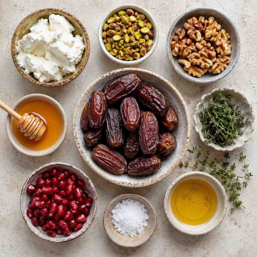 Goat Cheese Stuffed Dates ingredients