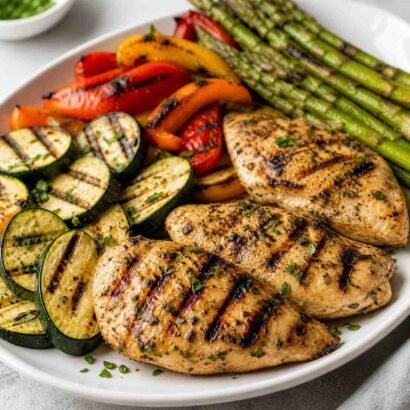 Grilled Garlic Herb Chicken and Veggies