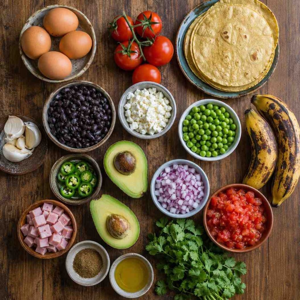 Huevos Motuleños ingredients