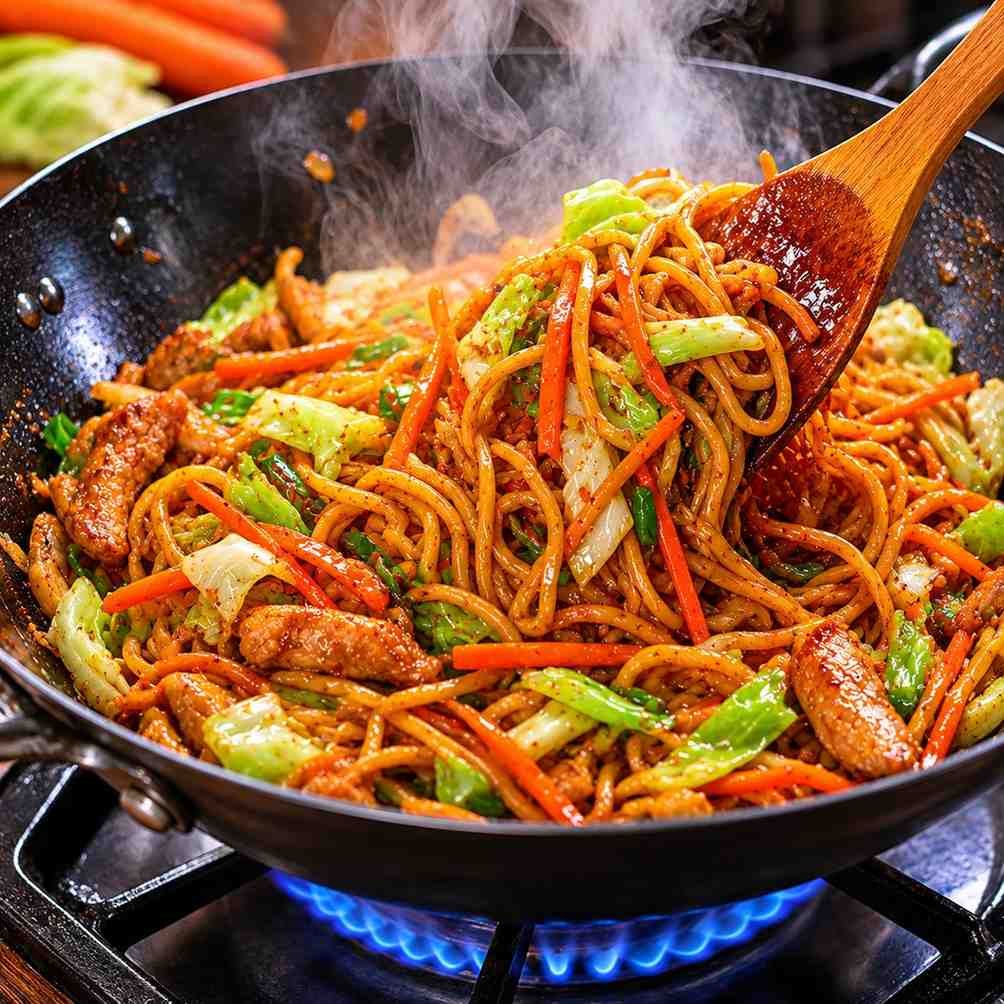 Japanese Yakisoba prep