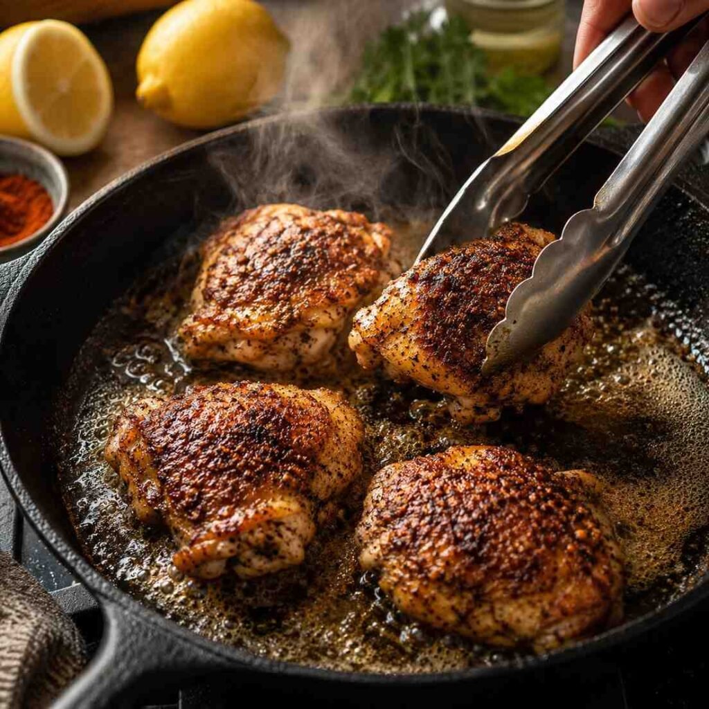 Juicy Cajun Chicken prep