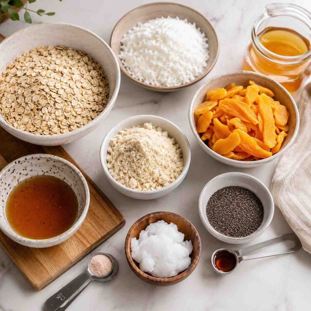 Mango Coconut Energy Balls ingredients