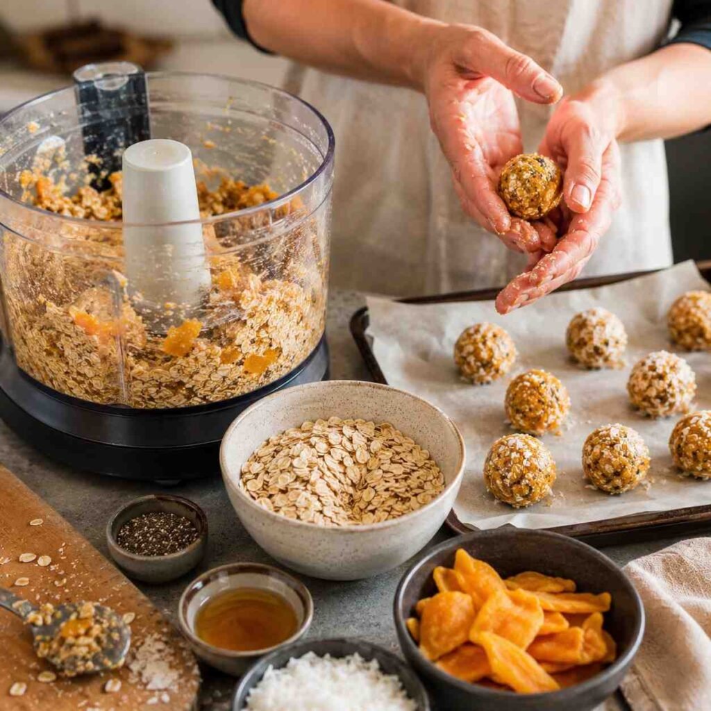 Mango Coconut Energy Balls prep