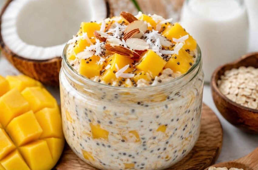 Mango Coconut Overnight Oats