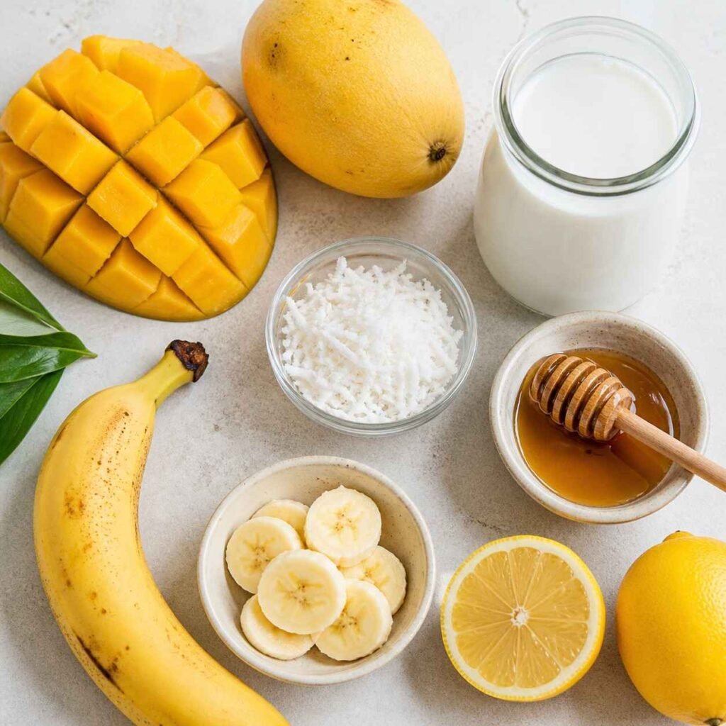Mango Coconut Smoothie ingredients