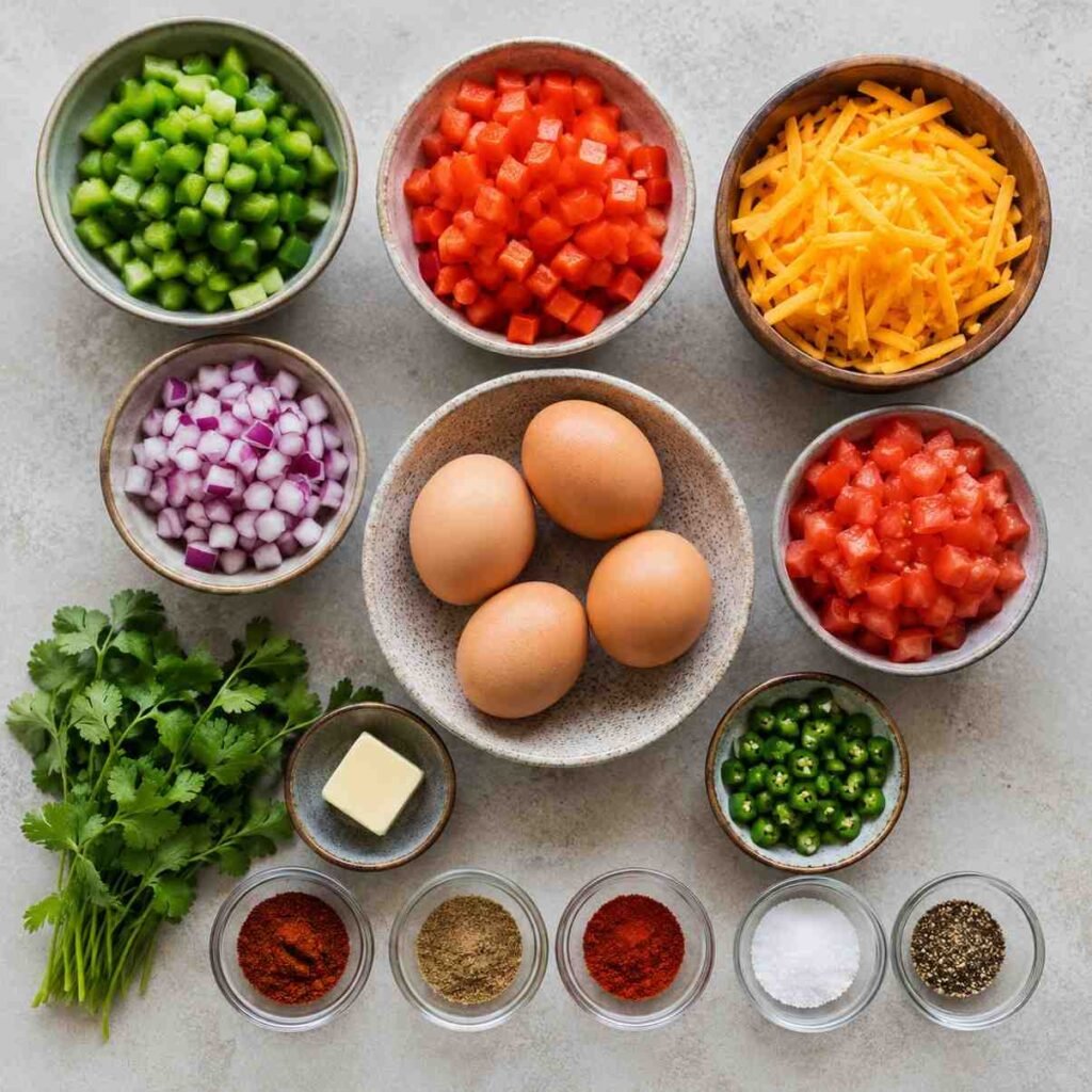 Mexican Breakfast Omelette ingredients