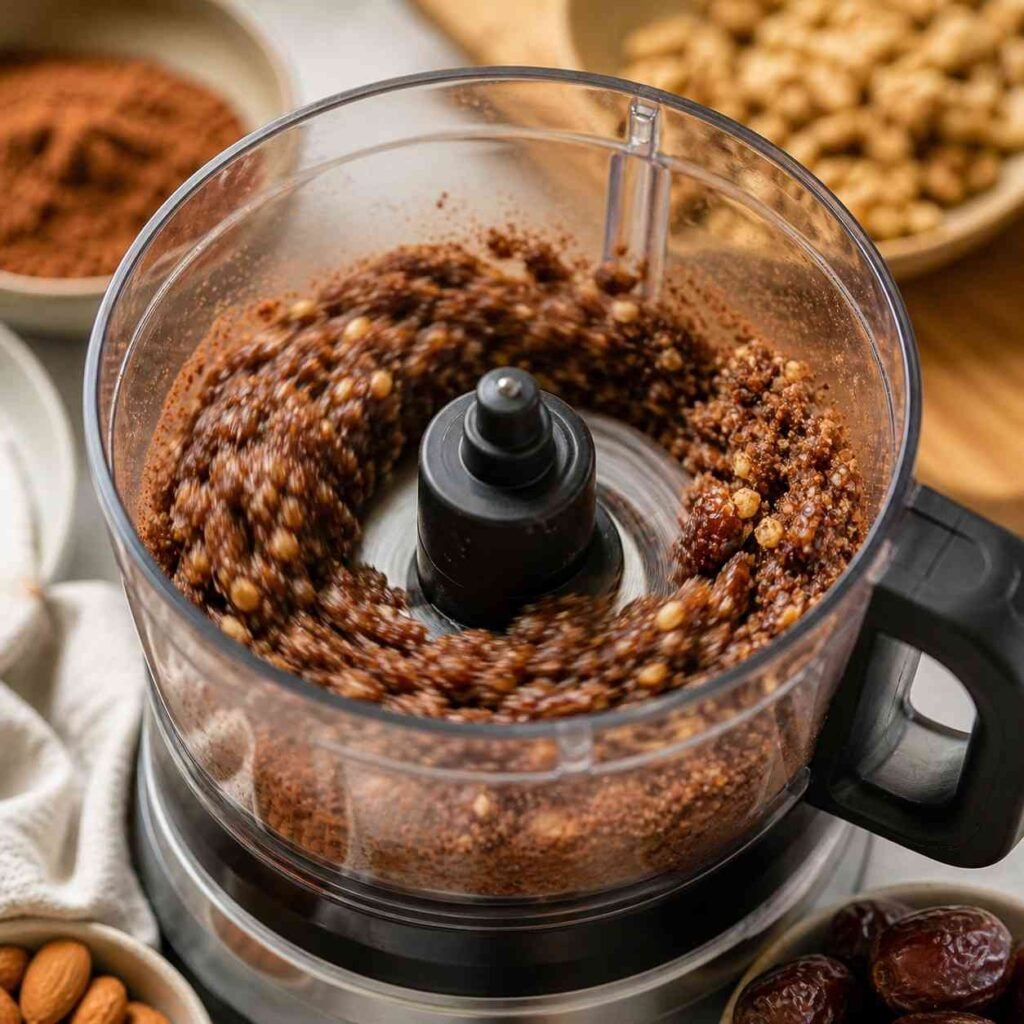 No Bake Brownie Bites blend
