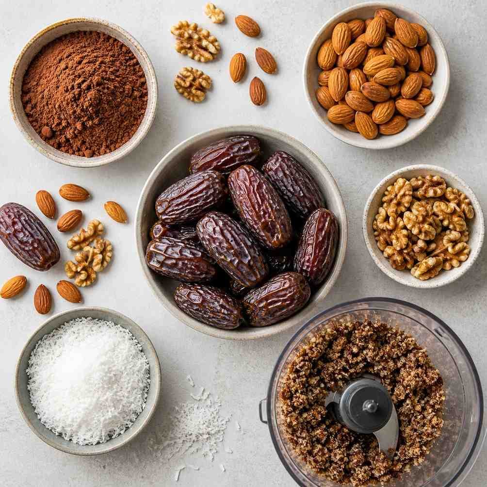 No Bake Brownie Bites ingredients