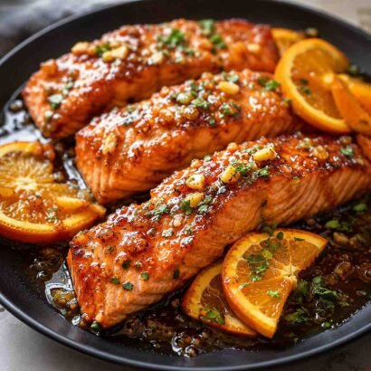 Orange Honey Glazed Salmon Skillet