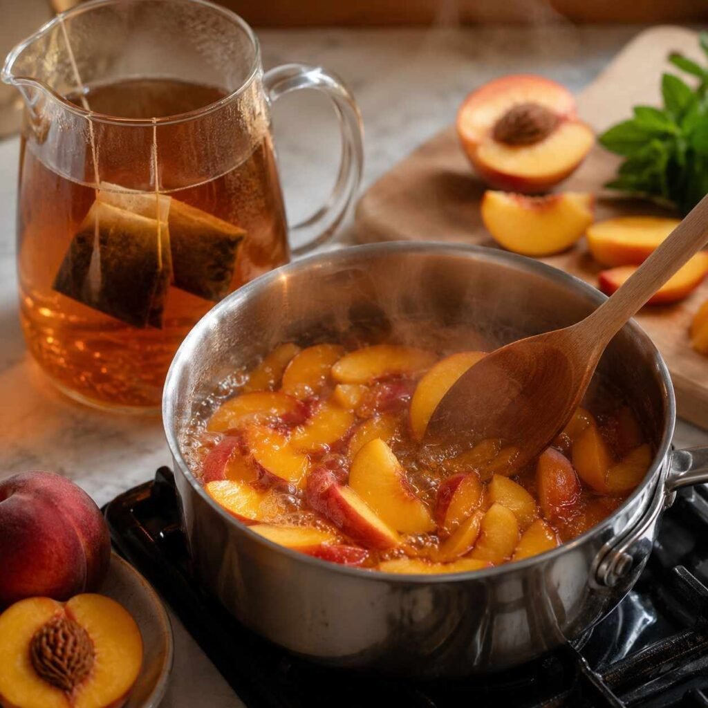 Peach Iced Tea prep