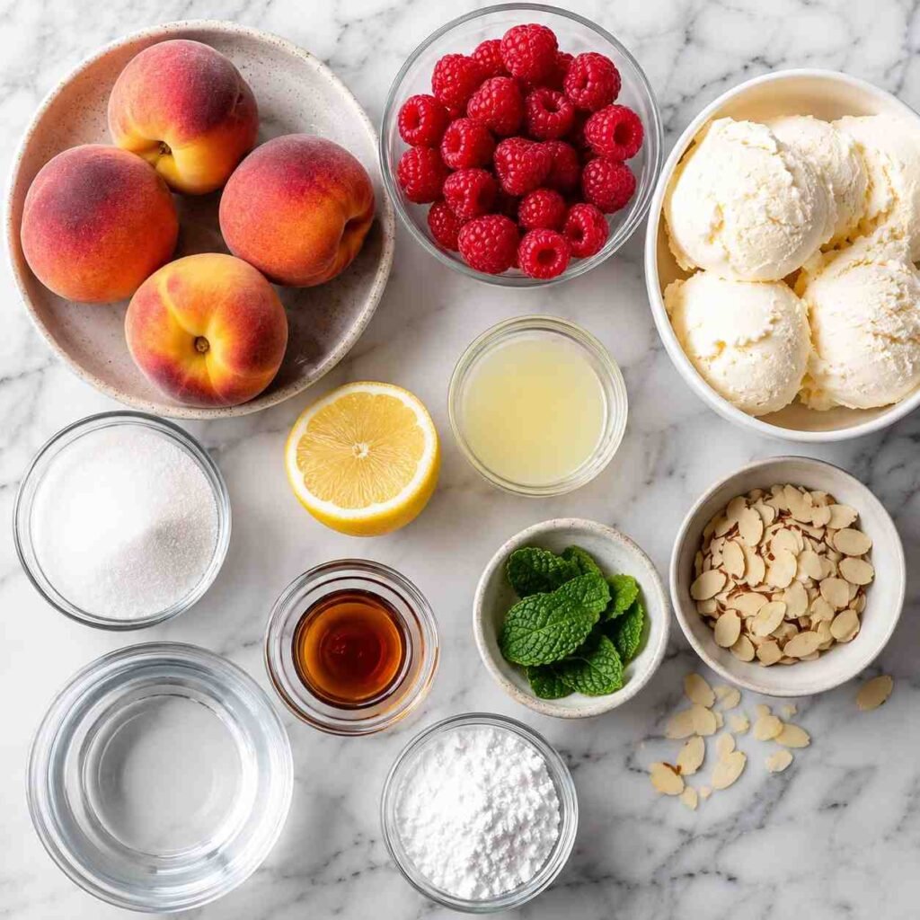 Peach Melba ingredients