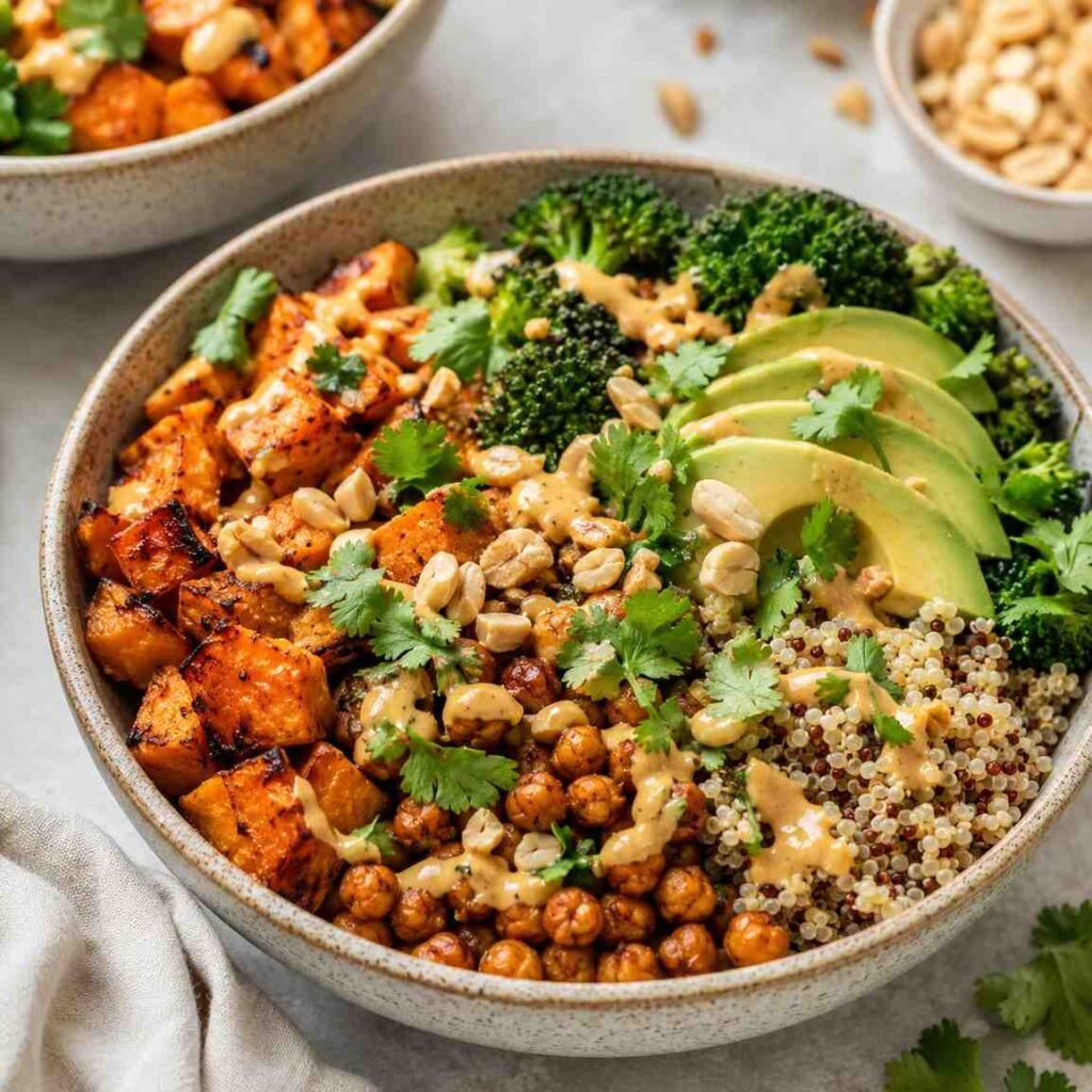 Peanut Sweet Potato Buddha Bowls