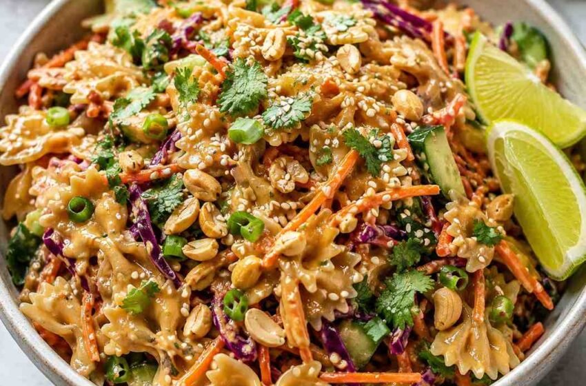 Spicy Thai Peanut Pasta Salad