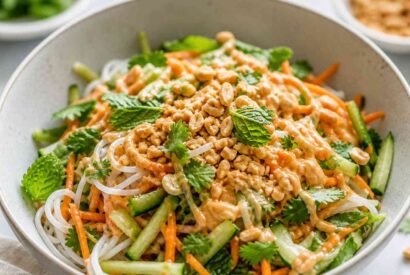 Thumbnail for Fresh Spring Roll Salad with Creamy Peanut Dressing