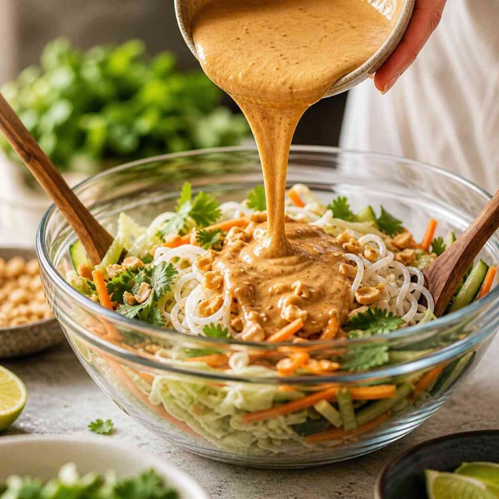 Spring Roll Salad prep