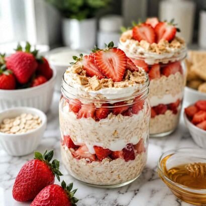 Strawberry Cheesecake Overnight Oats