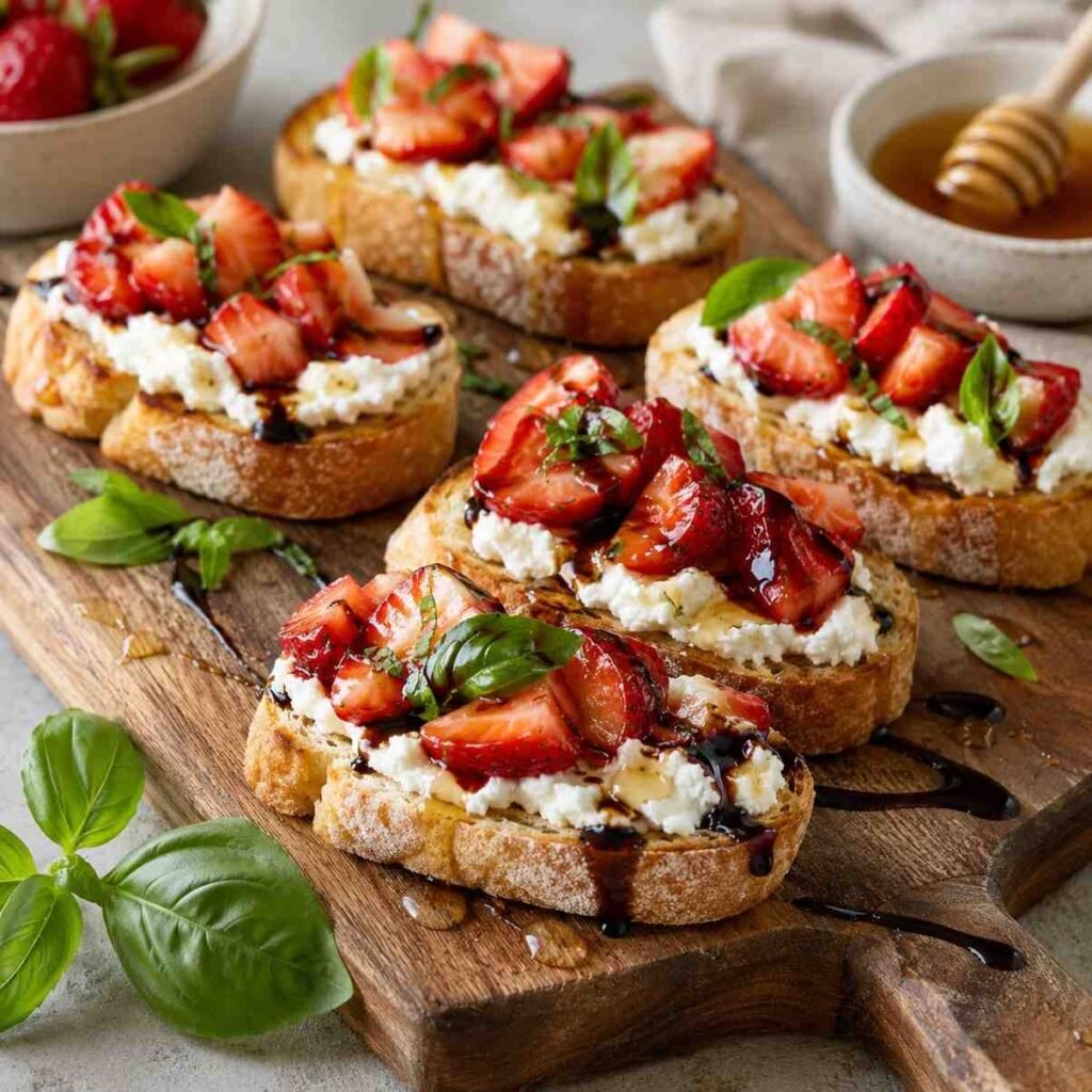 Strawberry Goat Cheese Crostini