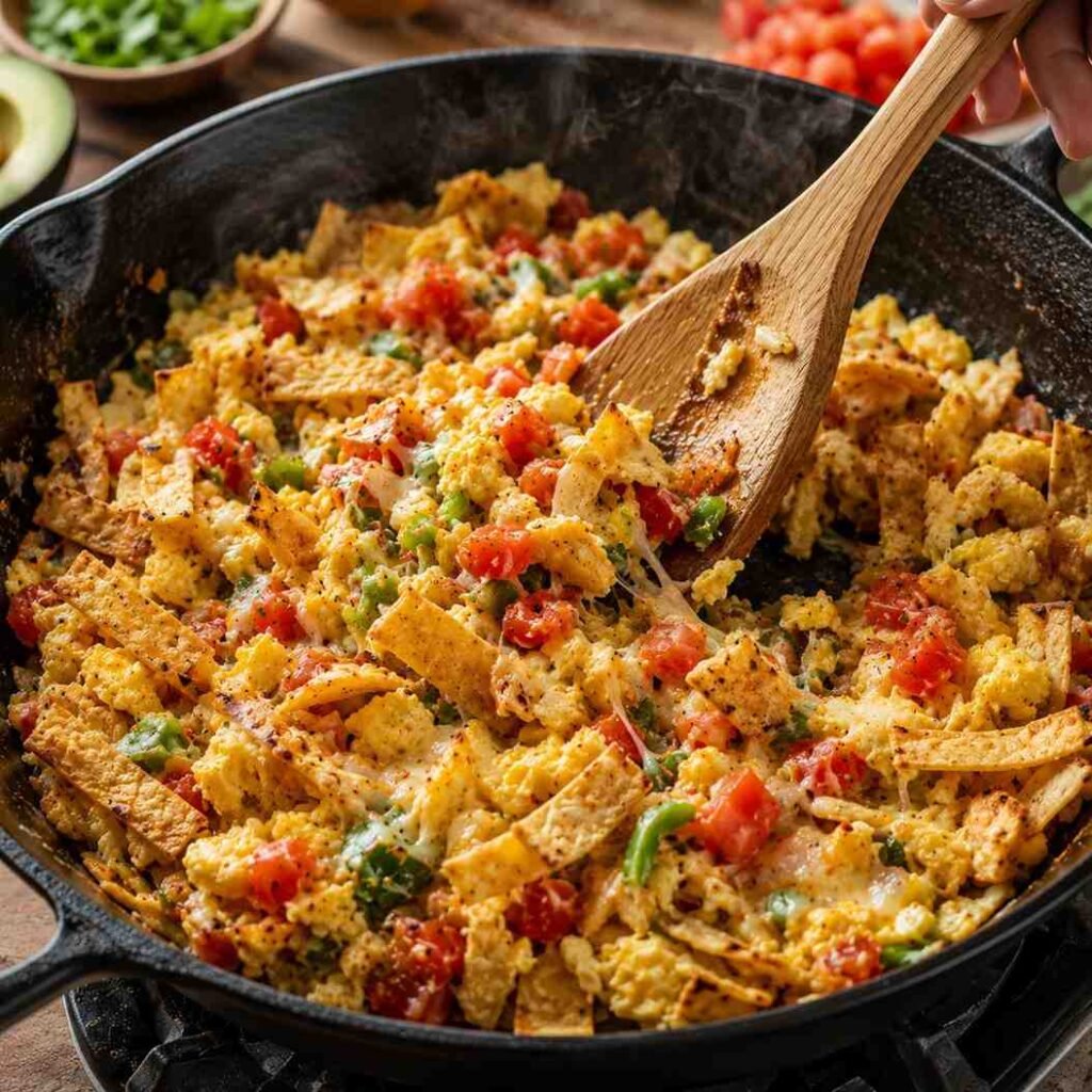 Tex-Mex Migas prep